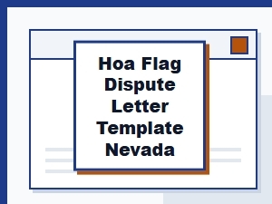Hoa Flag Dispute Letter Template in Nevada