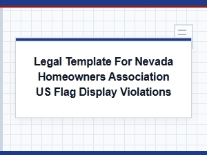 Nevada Hoa Template for Us Flag Display Violations